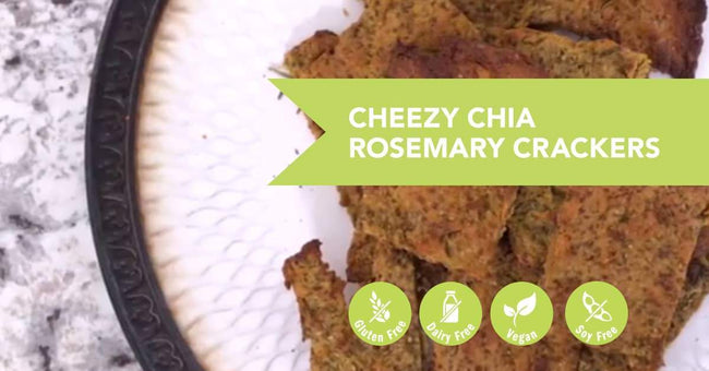 Cheezy Chia Rosemary Crackers Recipe