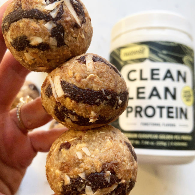 Chocolate Swirl Coffee and Coconut Protein balls