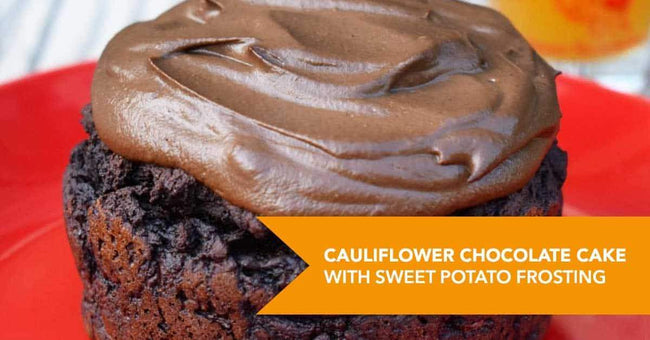 Cauliflower Chocolate Cake with Sweet Potato Frosting Recipe